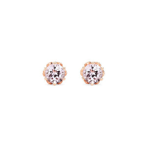[Eden] Petite Floral Earrings in Morganite Earrings michelliafinejewelry   