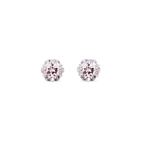 [Eden] Petite Floral Earrings in Morganite Earrings michelliafinejewelry   