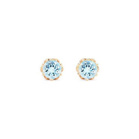 [Eden] Petite Floral Earrings in Aquamarine Earrings michelliafinejewelry   