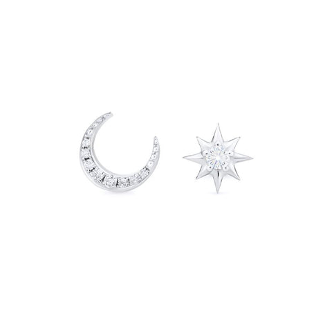Divina | Diamond Moon and Star Earrings – Michellia Fine Jewelry