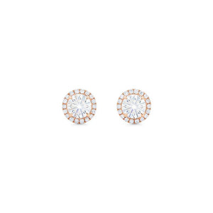 [Nova] Petite Halo Diamond Earrings in Moissanite Earrings michelliafinejewelry   
