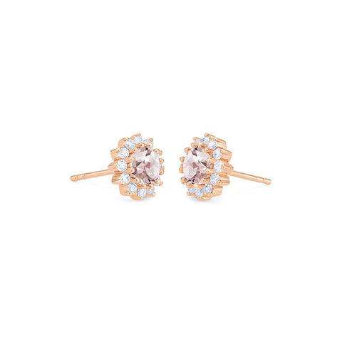 [Rosalie] Vintage Bloom Earrings in Morganite Earrings michelliafinejewelry   