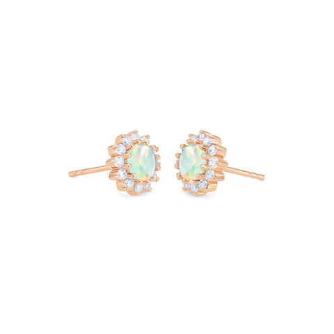 [Rosalie] Vintage Bloom Earrings in Opal Earrings michelliafinejewelry   