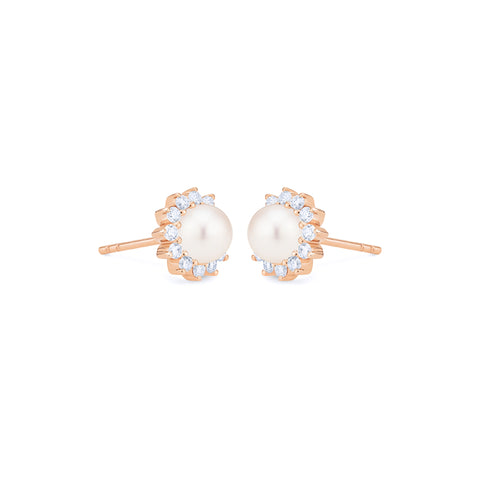 [Rosalie] Vintage Bloom Earrings in Akoya Pearl Earrings michelliafinejewelry   
