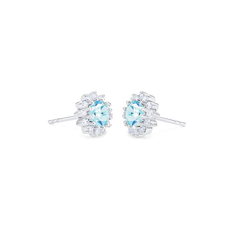 [Rosalie] Vintage Bloom Earrings in Aquamarine Earrings michelliafinejewelry   