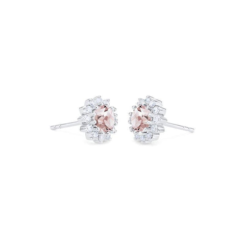 [Rosalie] Vintage Bloom Earrings in Morganite Earrings michelliafinejewelry   