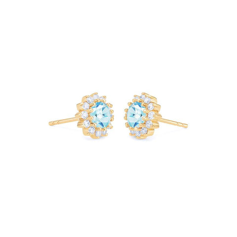 [Rosalie] Vintage Bloom Earrings in Aquamarine Earrings michelliafinejewelry   