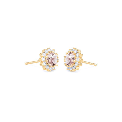 [Rosalie] Vintage Bloom Earrings in Morganite Earrings michelliafinejewelry   
