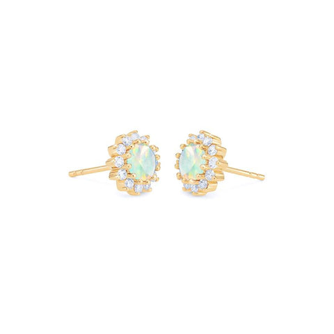 [Rosalie] Vintage Bloom Earrings in Opal Earrings michelliafinejewelry   