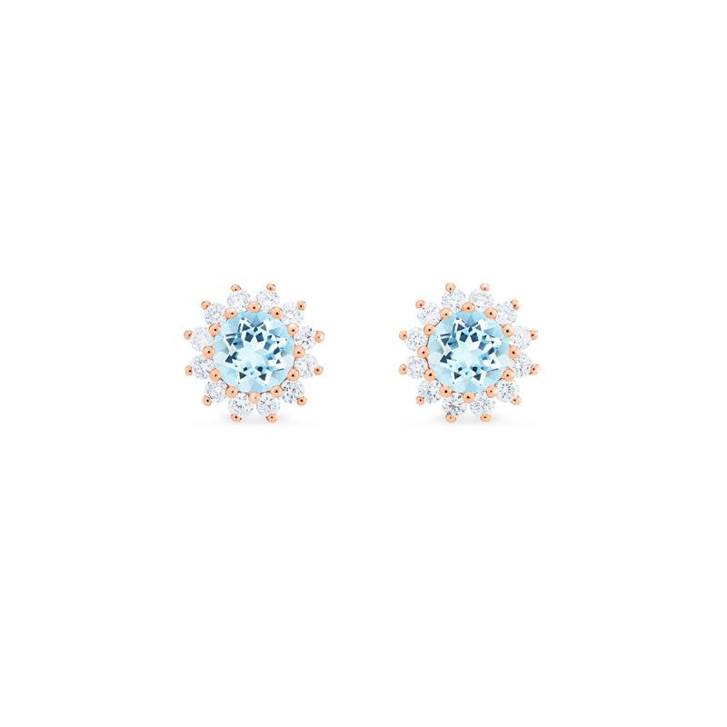 [Rosalie] Vintage Bloom Earrings in Aquamarine Earrings michelliafinejewelry   