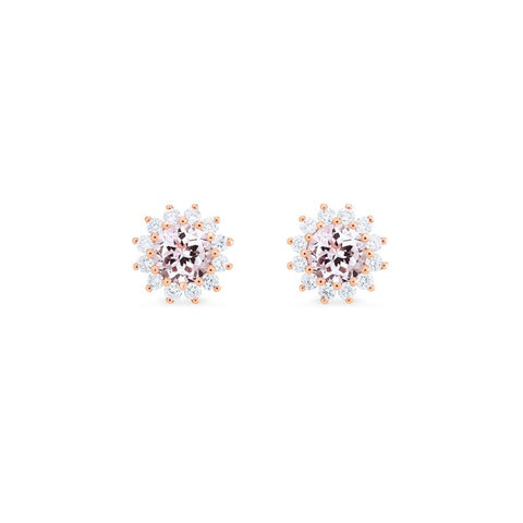 [Rosalie] Vintage Bloom Earrings in Morganite Earrings michelliafinejewelry   