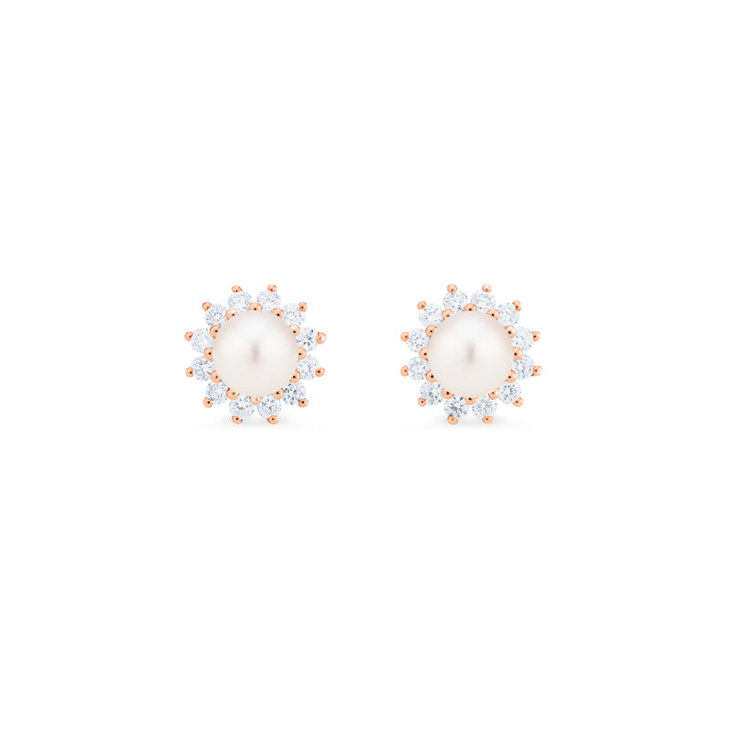 [Rosalie] Vintage Bloom Earrings in Akoya Pearl Earrings michelliafinejewelry   