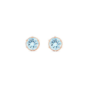[Evelyn] Vintage Classic Crown Earrings in Aquamarine Earrings michelliafinejewelry   