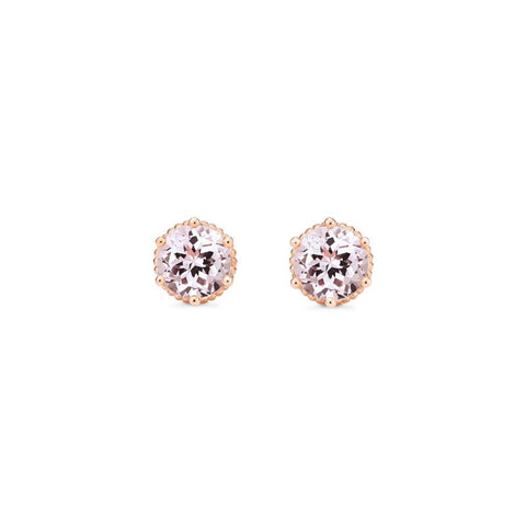 [Evelyn] Vintage Classic Crown Earrings in Morganite Earrings michelliafinejewelry   