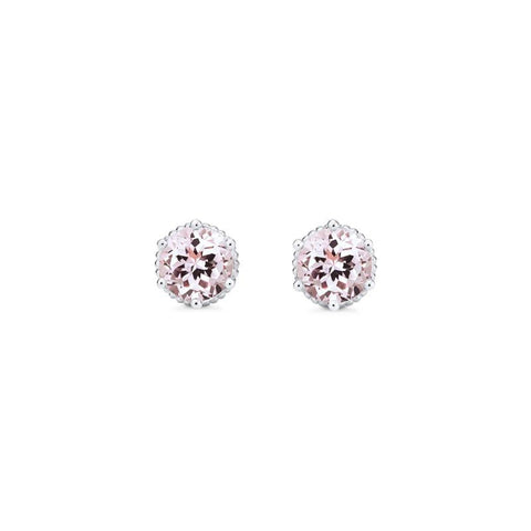 [Evelyn] Vintage Classic Crown Earrings in Morganite Earrings michelliafinejewelry   