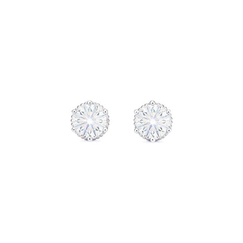 [Evelyn] Vintage Classic Crown Earrings in Moissanite Earrings michelliafinejewelry   
