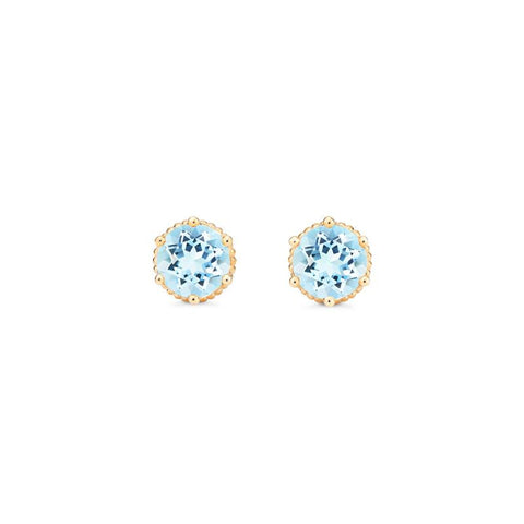 [Evelyn] Vintage Classic Crown Earrings in Aquamarine Earrings michelliafinejewelry   