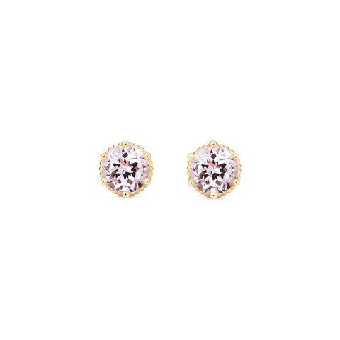 [Evelyn] Vintage Classic Crown Earrings in Morganite Earrings michelliafinejewelry   