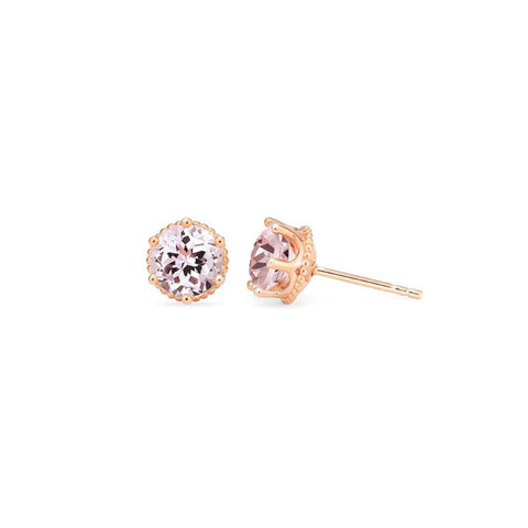 [Evelyn] Vintage Classic Crown Earrings in Morganite Earrings michelliafinejewelry   