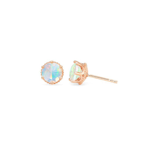 [Evelyn] Vintage Classic Crown Earrings in Opal Earrings michelliafinejewelry   