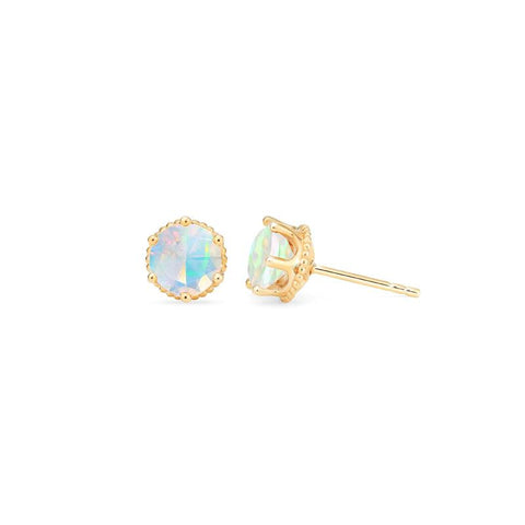 [Evelyn] Vintage Classic Crown Earrings in Opal Earrings michelliafinejewelry   