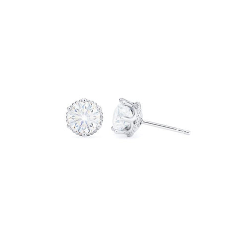 [Evelyn] Vintage Classic Crown Earrings in Moissanite Earrings michelliafinejewelry   