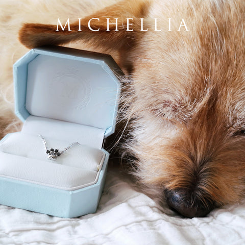 [Beans] Dog & Cat Paw Diamond Necklace Necklace michelliafinejewelry   