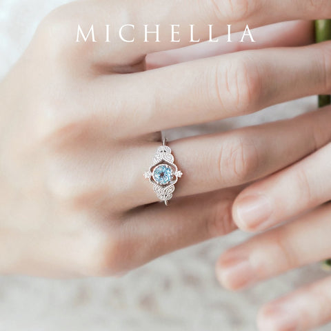 [Adeline] Vintage Rose Ring in Opal Women's Ring michelliafinejewelry   