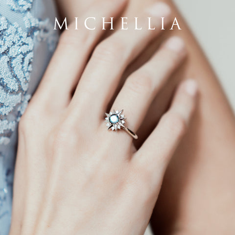 [Astra] Starlight Engagement Ring in Diamond / Moissanite Women's Ring michelliafinejewelry   