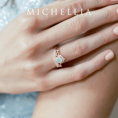[Theia] Heirloom Crown Ring in Opal Women's Ring michelliafinejewelry   