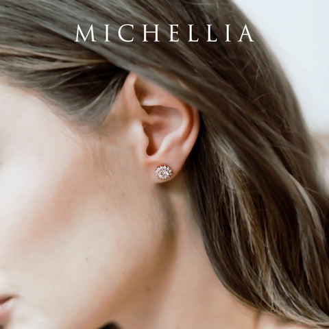 [Rosalie] Vintage Bloom Earrings in Moissanite Earrings michelliafinejewelry   