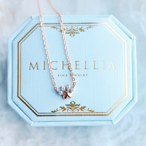 [Beans] Dog & Cat Paw Diamond Necklace Necklace michelliafinejewelry   