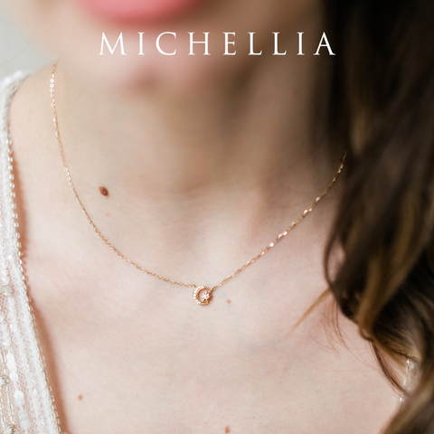 [Divina] Diamond Moon and Star Necklace Necklace michelliafinejewelry   