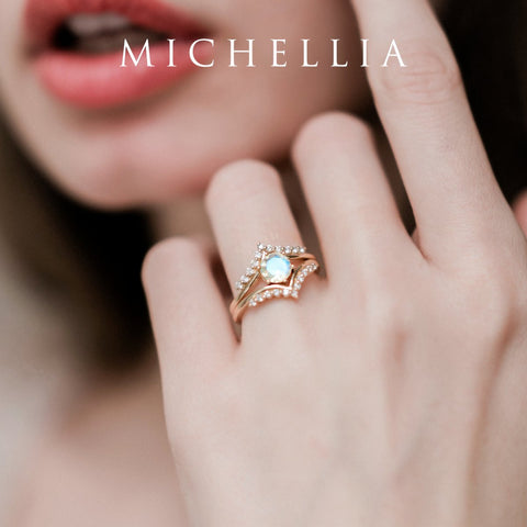 [Diane] Moonwake Ring in Akoya Pearl Women's Ring michelliafinejewelry   