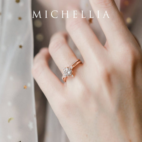 [Polaris] North Star Engagement Ring in Diamond / Moissanite Women's Ring michelliafinejewelry   