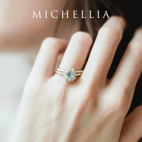 [Rosalie] Vintage Bloom Ring in Akoya Pearl Women's Ring michelliafinejewelry