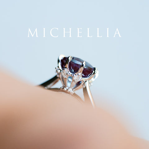 [Victoria] Classic Crown Solitaire Ring in Lab Alexandrite Women's Ring michelliafinejewelry   