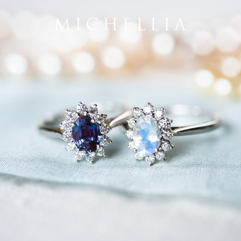 [Julianne] Vintage Bloom Oval Cut Ring in Lab Alexandrite Women's Ring michelliafinejewelry   