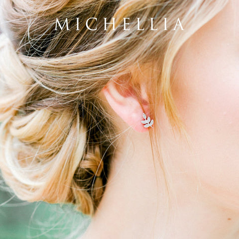[Viridis] Petite Leaf Earrings Earrings michelliafinejewelry   