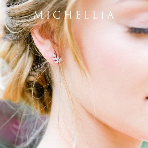 [Viridis] Petite Leaf Earrings Earrings michelliafinejewelry   