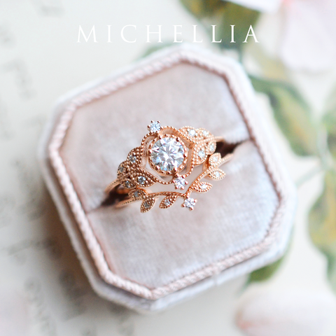 [Florence] Vintage Leaf Band Wedding Band michelliafinejewelry   