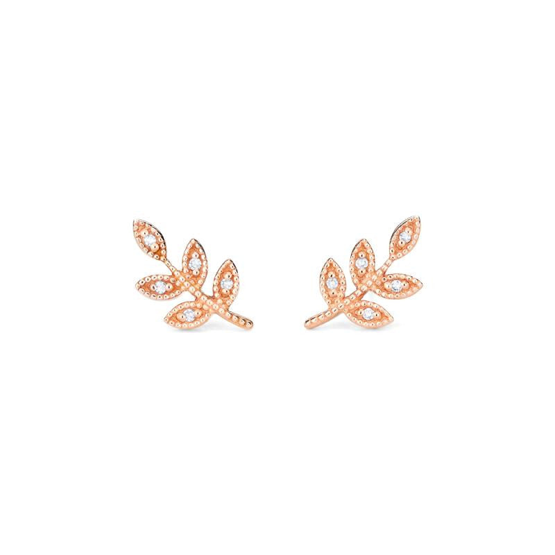 [Viridis] Petite Leaf Earrings Earrings michelliafinejewelry   