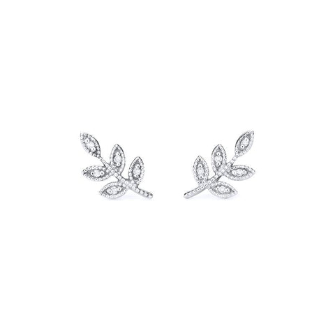 [Viridis] Petite Leaf Earrings Earrings michelliafinejewelry   