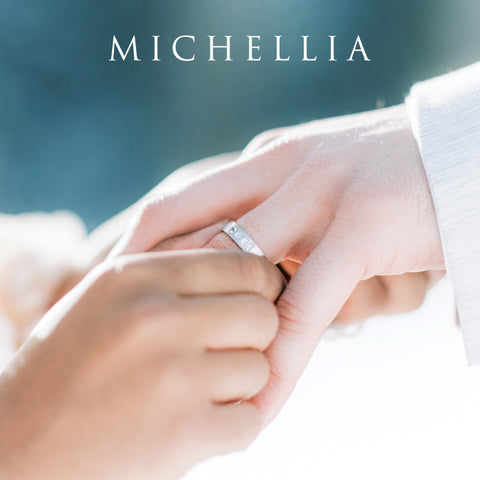 [Lucian] Men's Moon Phase Band in White Diamond Men's Band Michellia Fine Jewelry   