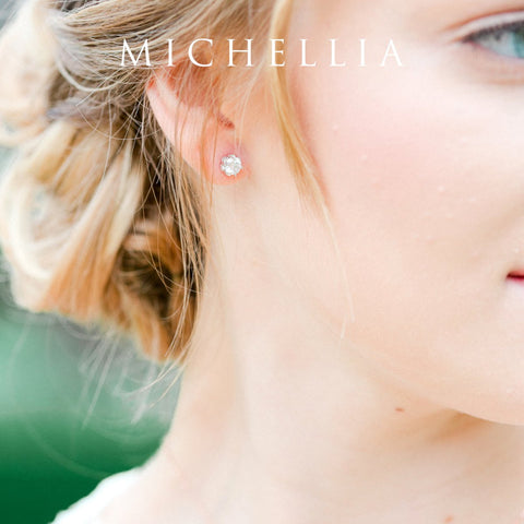[Eden] Petite Floral Earrings in Morganite Earrings michelliafinejewelry   