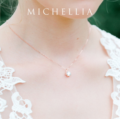 [Evelyn] Vintage Classic Crown Necklace in Morganite Necklace michelliafinejewelry   