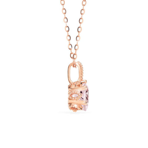[Eden] Floral Solitaire Necklace in Morganite Necklace michelliafinejewelry   