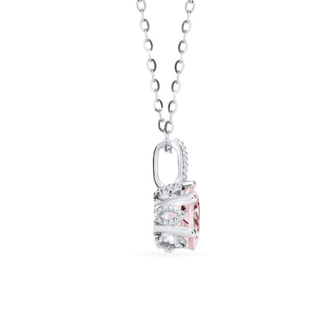 [Eden] Floral Solitaire Necklace in Morganite Necklace michelliafinejewelry   