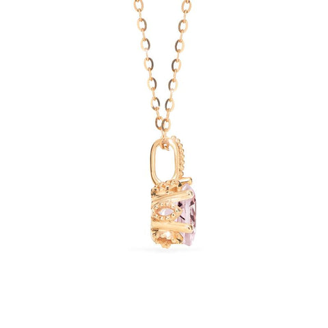 [Eden] Floral Solitaire Necklace in Morganite Necklace michelliafinejewelry   