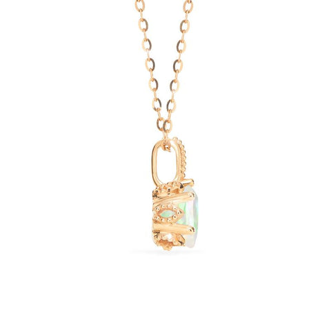 [Eden] Floral Solitaire Necklace in Opal Necklace michelliafinejewelry   